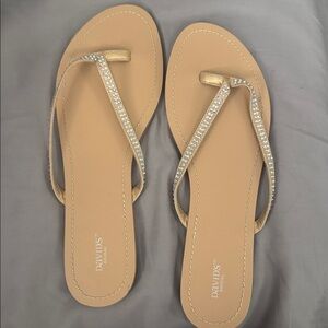 David's Bridal Gold and Silver Sandals